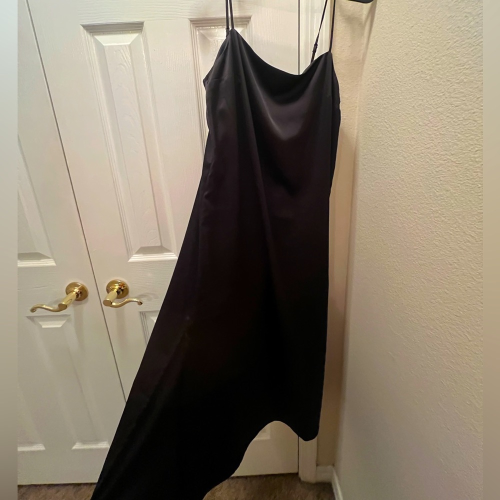 H&M Black Silk Slip Dress